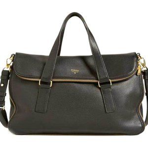 FOR SALE:  Fossil Preston fold over leather tote - No cross strap